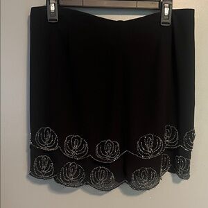 Forever 21 Black Skirt with Silver Beading